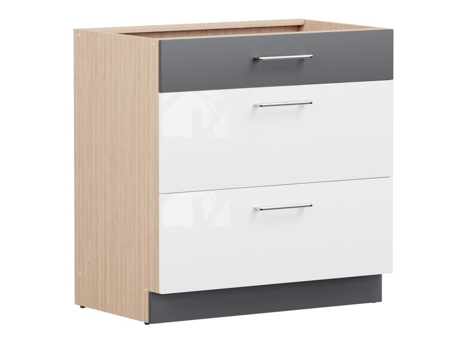 Modular cabinet with drawers Mode White 124