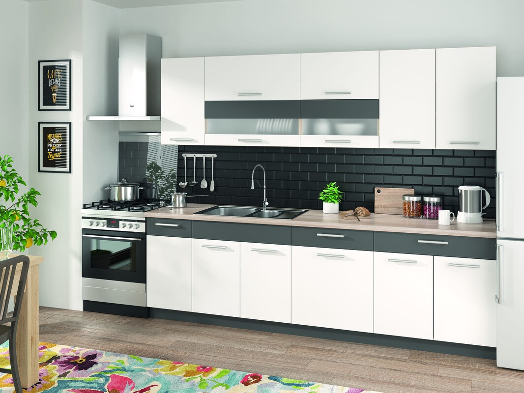 Modular cabinet with drawers Mode White 124