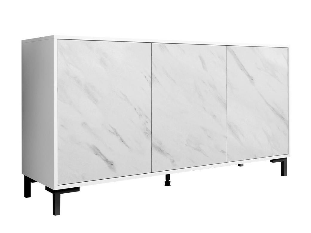 Sideboard Charlotte 159 (White + White marble)