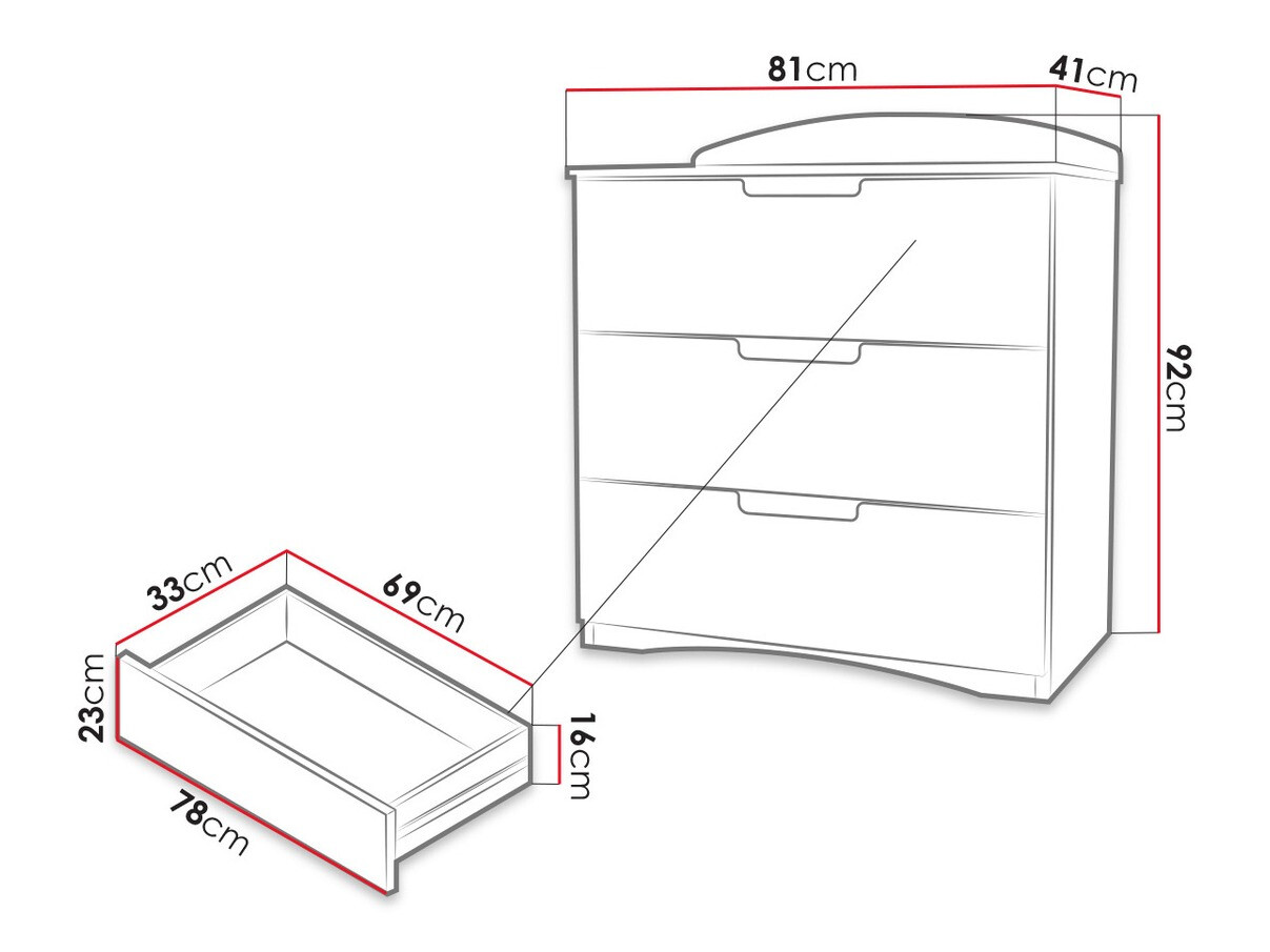 Chest of drawers Fagus