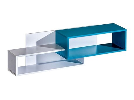 Wall shelf Sorviru 105 (White + Turquoise)