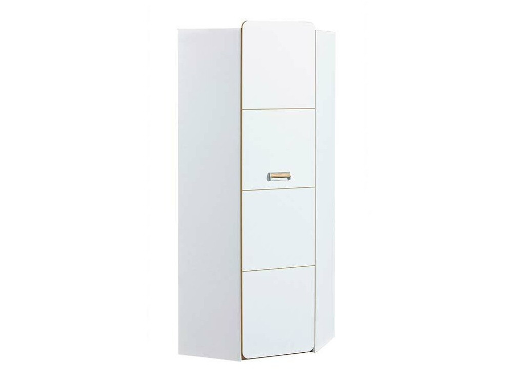 Corner wardrobe Ophmora 116 (Oak + White)