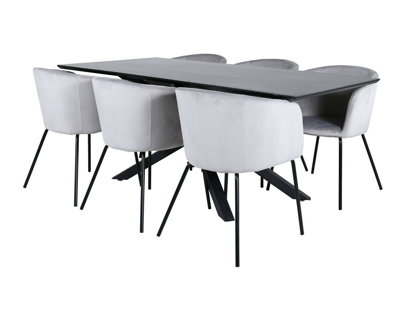 Dining set Dallas 2691 (Light grey + Black)