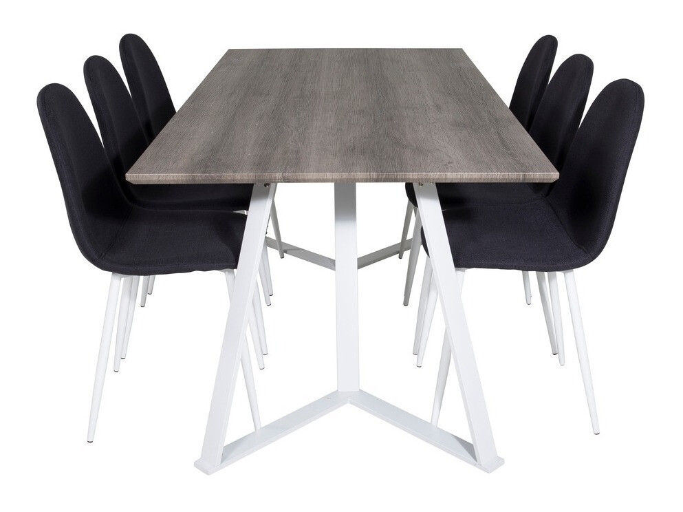 Dining set Dallas 1804 (White + Black)