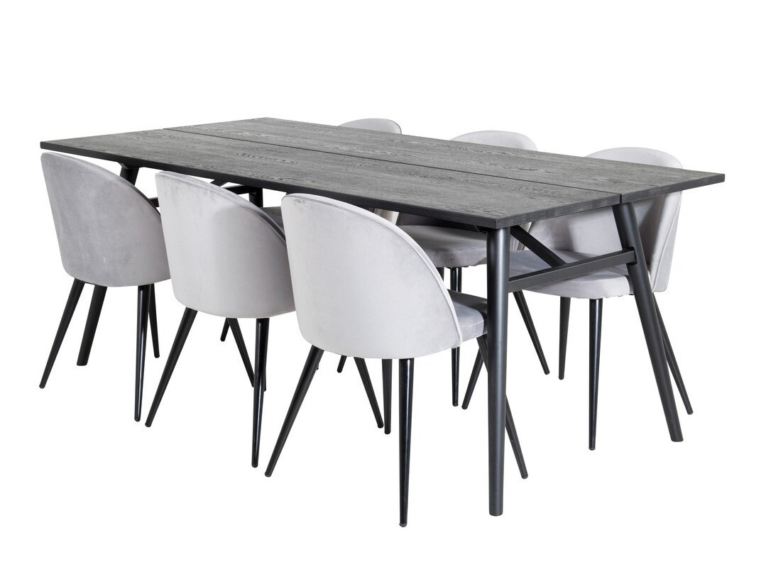 Dining set Dallas 1676 (Grey + Black)
