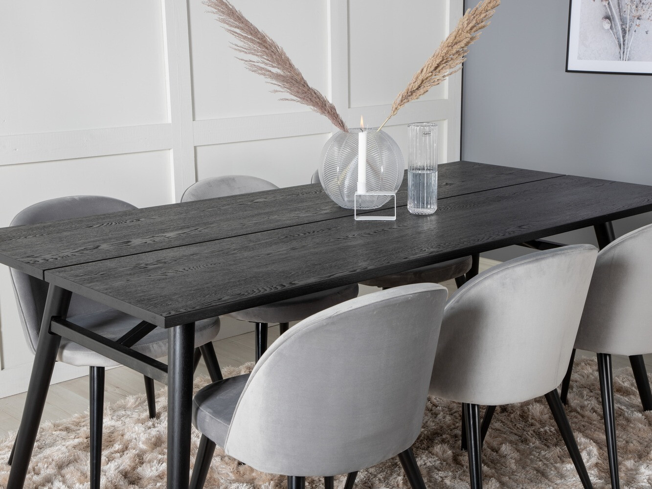 Dining set Dallas 1676 (Grey + Black)