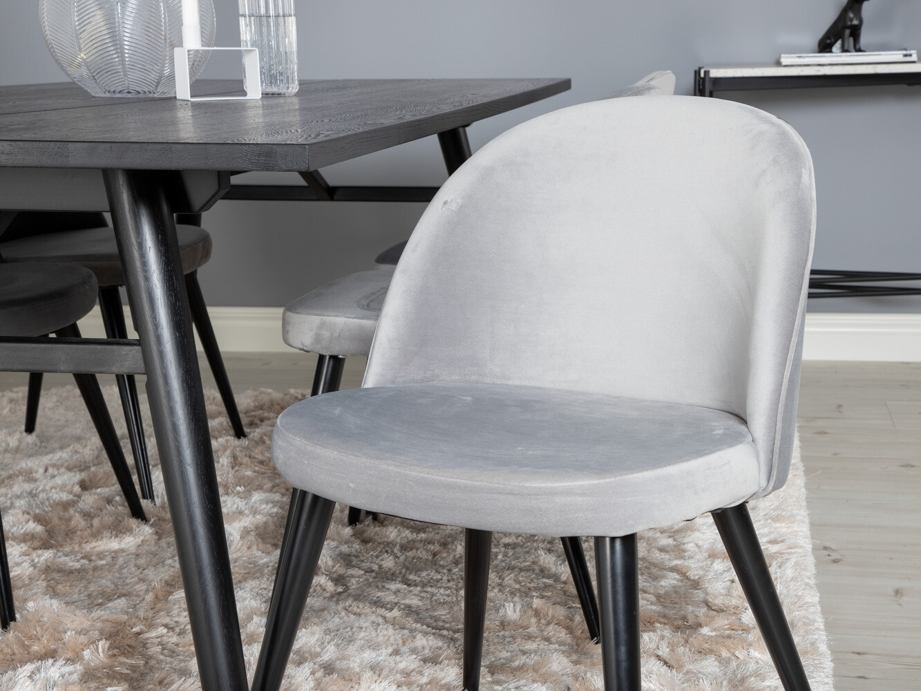 Dining set Dallas 1676 (Grey + Black)