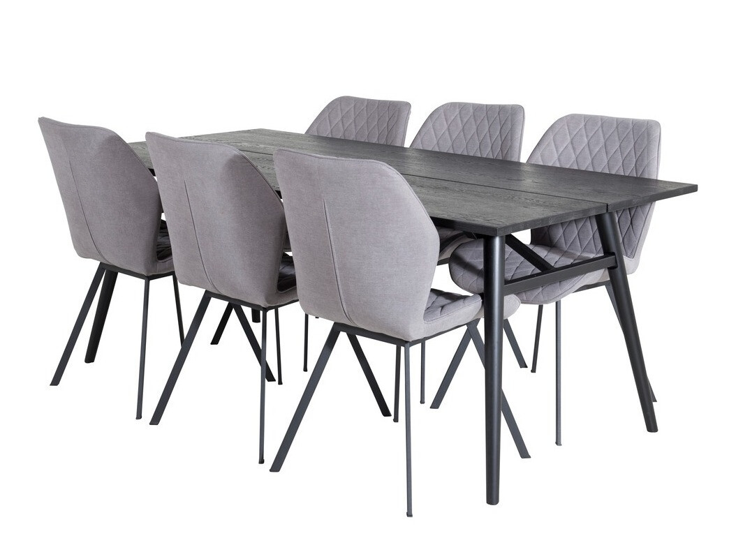 Dining set Dallas 1686 (Grey + Black)