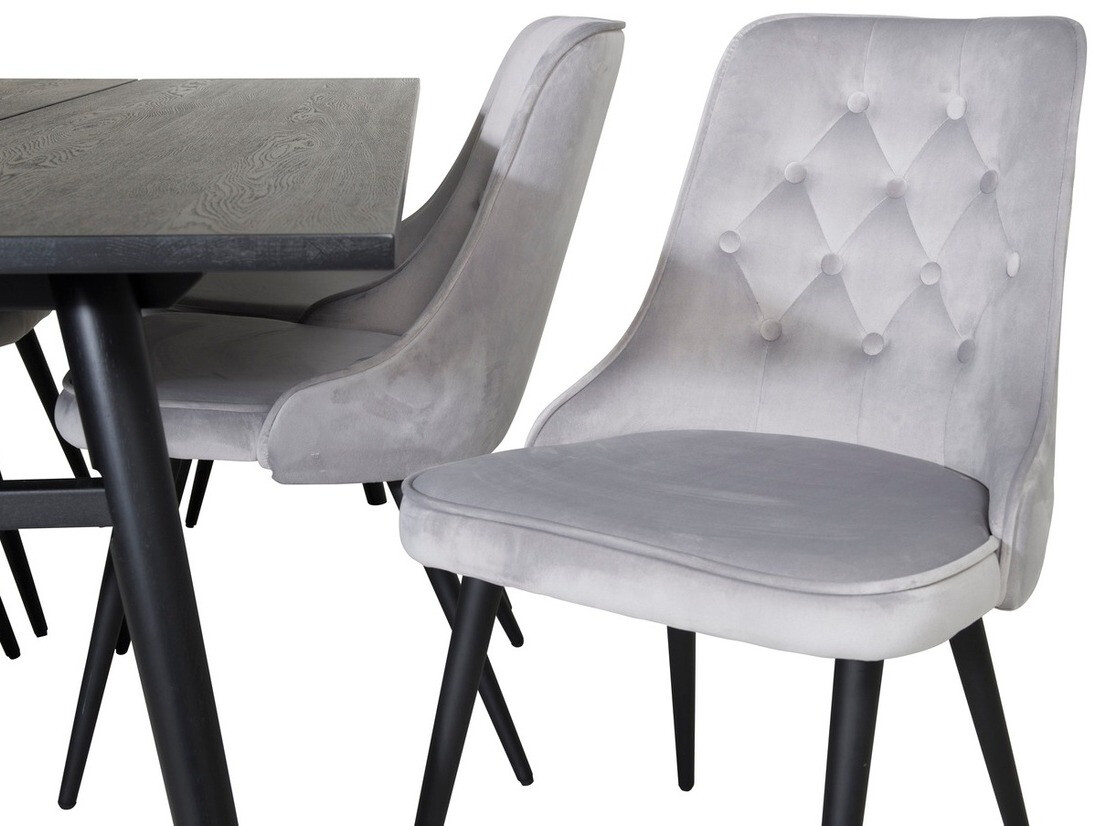 Dining set Dallas 1780 (Black + Light grey)