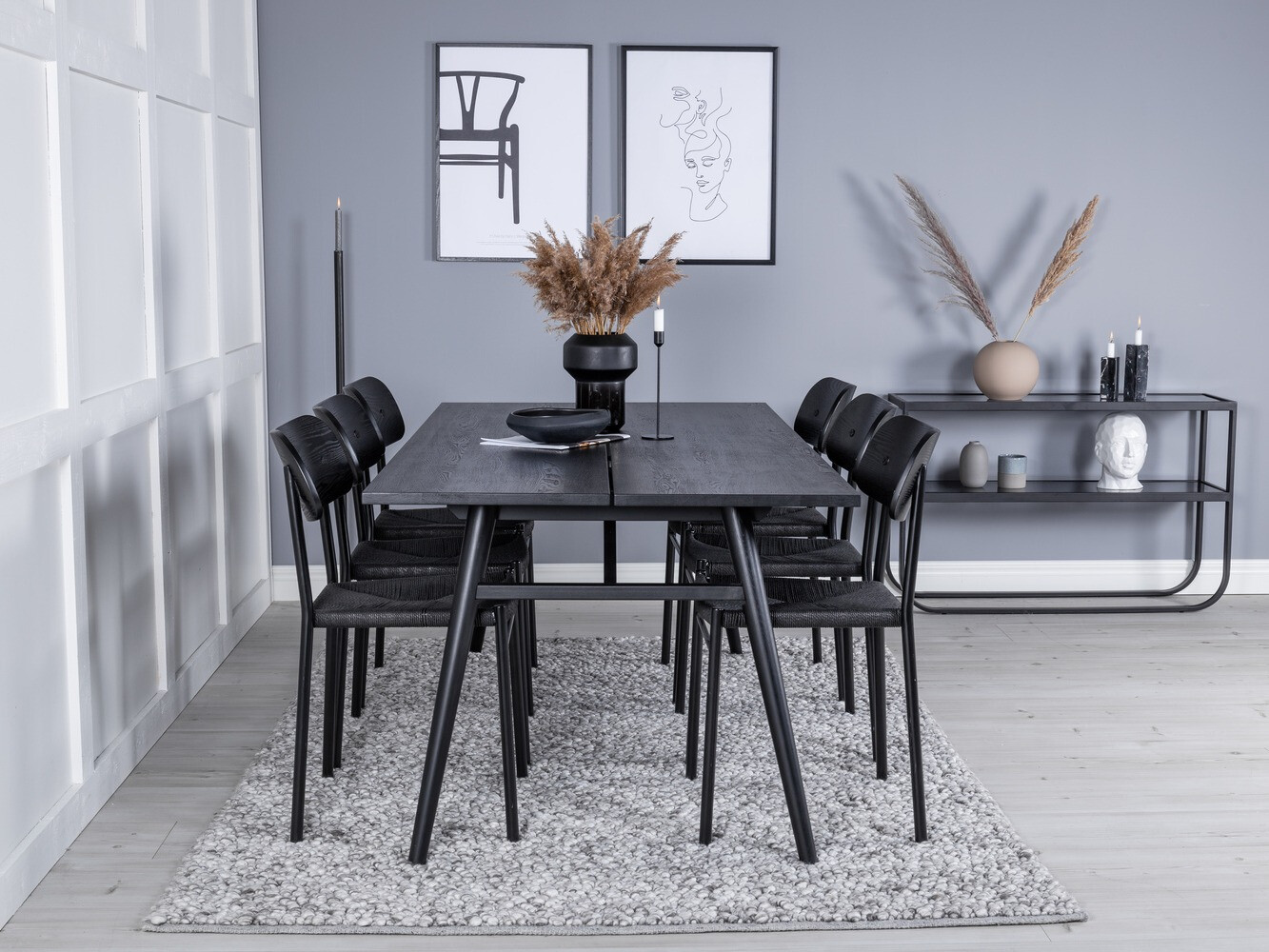 Dining set Dallas 1785 (Black)