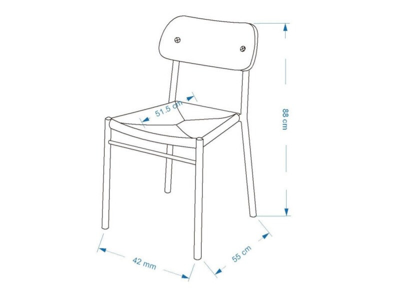 Dining set Dallas 1785 (Black)