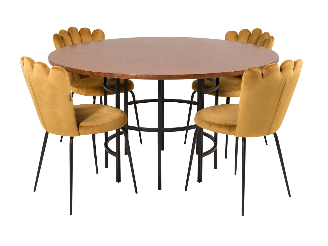 Dining set Dallas 314 (Yellow + Black)