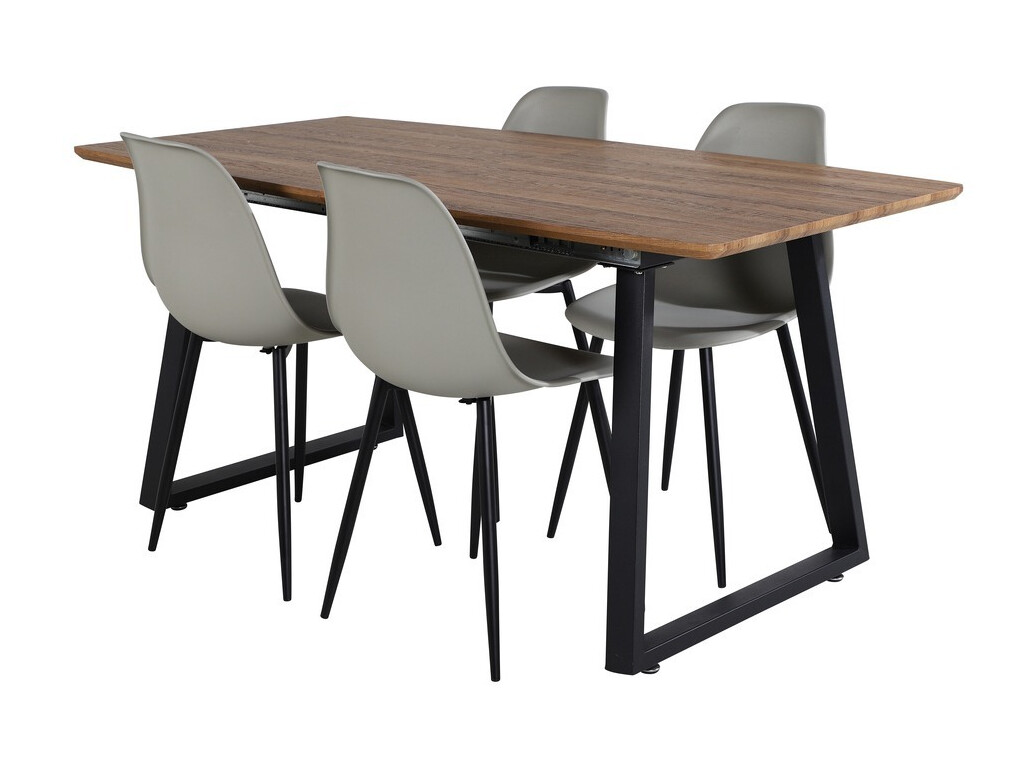 Dining set Dallas 329 (Grey + Black)