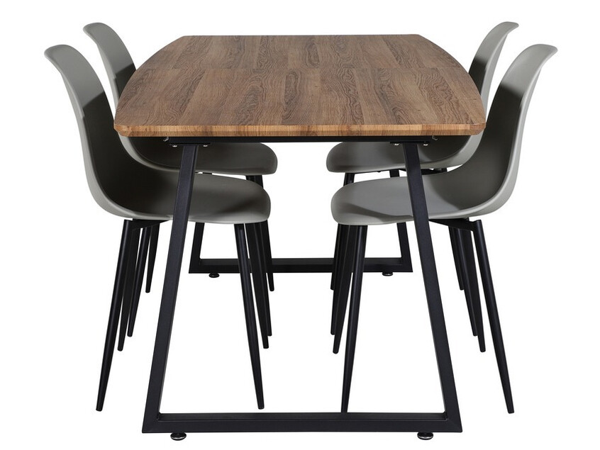 Dining set Dallas 329 (Grey + Black)
