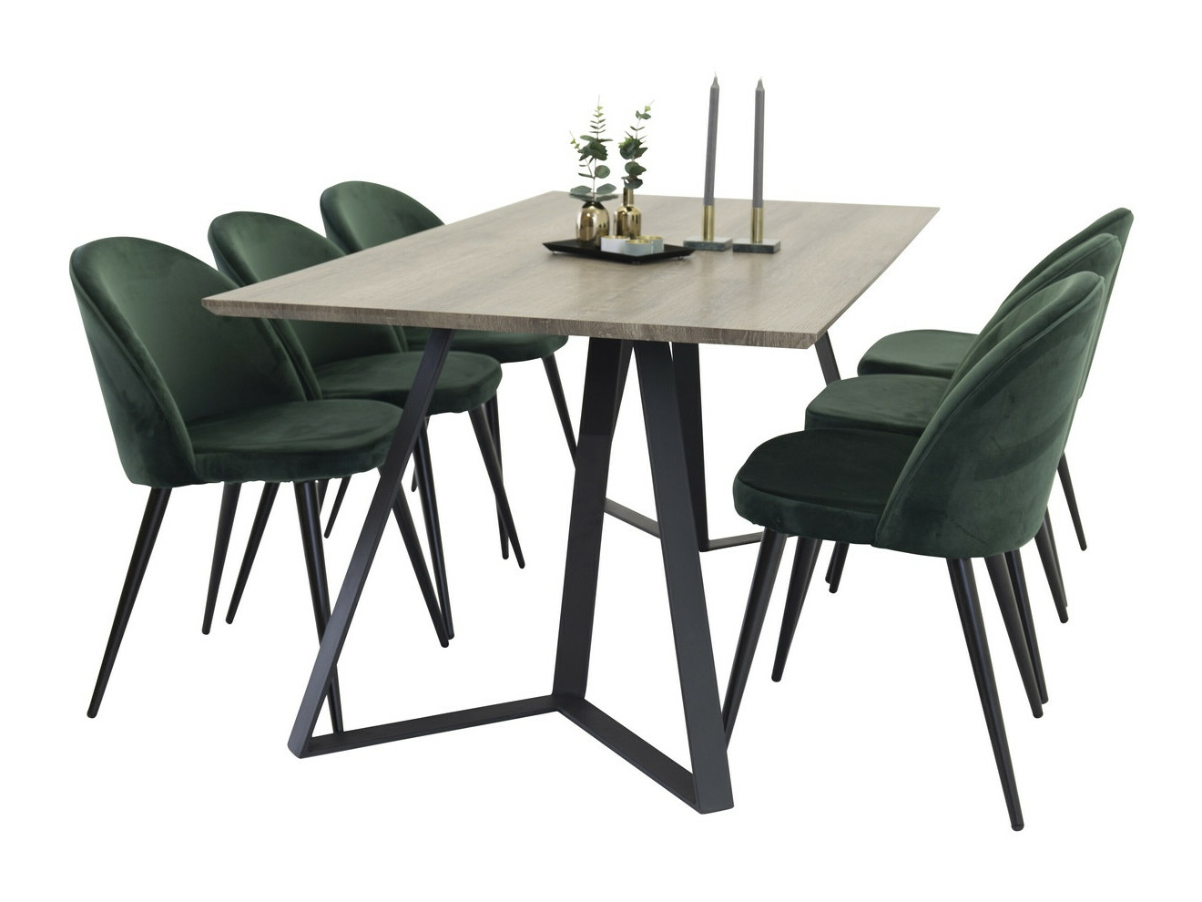 Dining set Dallas 340 (Green + Black)