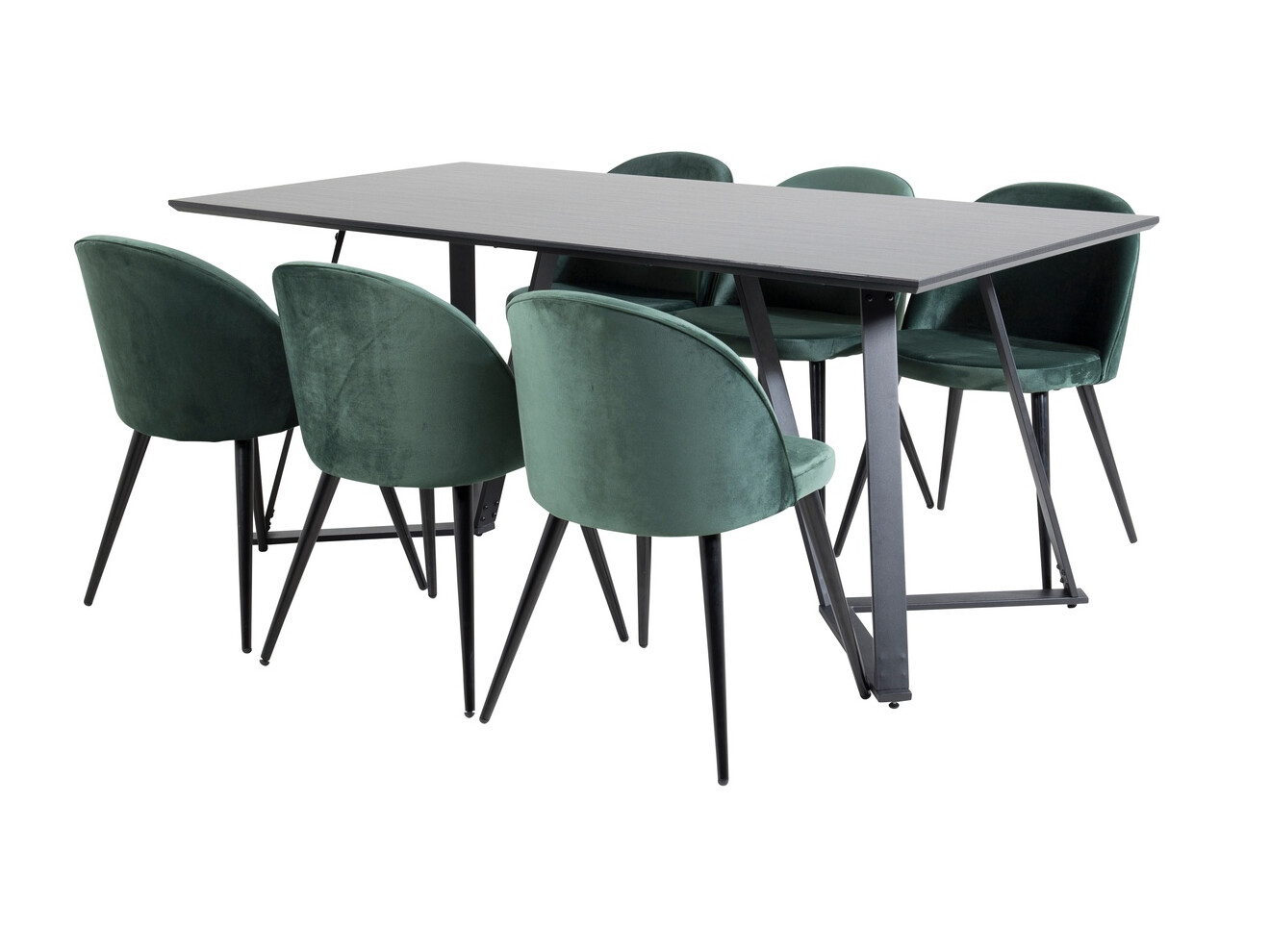 Dining set Dallas 360 (Green + Black)