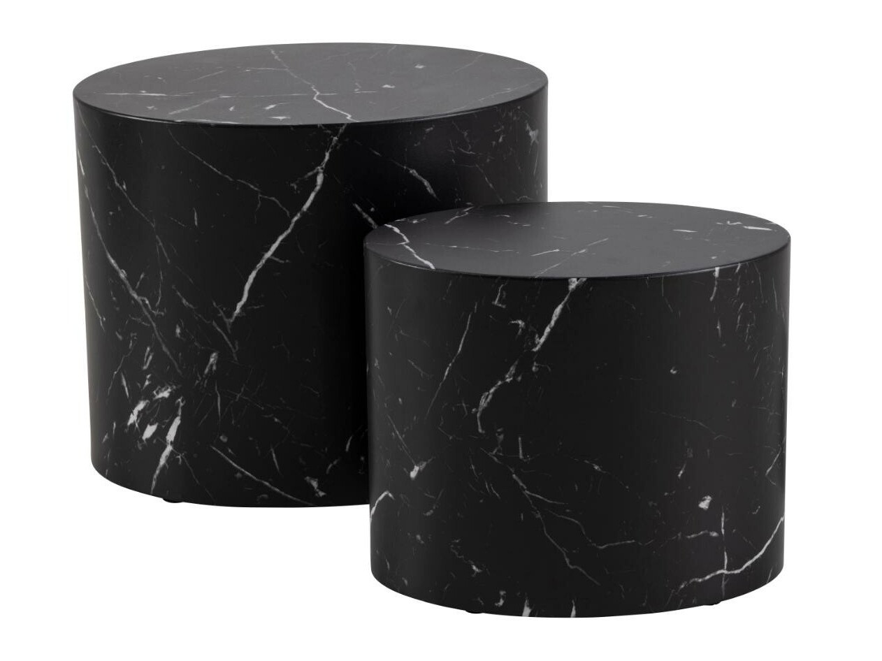 Side table set Norsica 587 (Black marble)