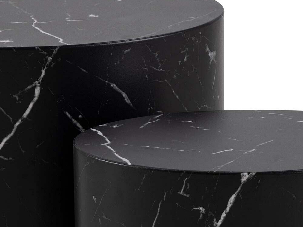 Side table set Norsica 587 (Black marble)