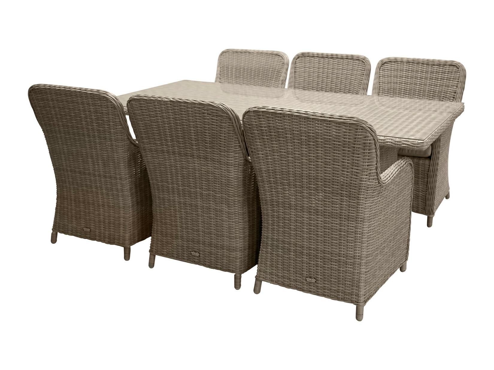 Table and chairs set Dallas 2201 (Light brown + Beige)