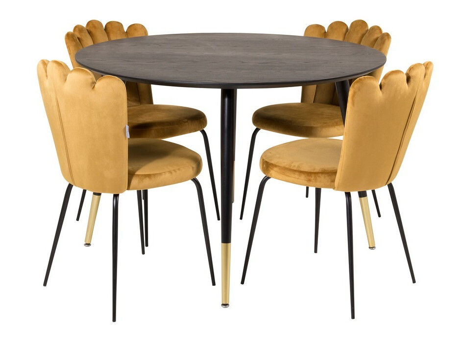 Dining set Dallas 1177 (Yellow + Black)