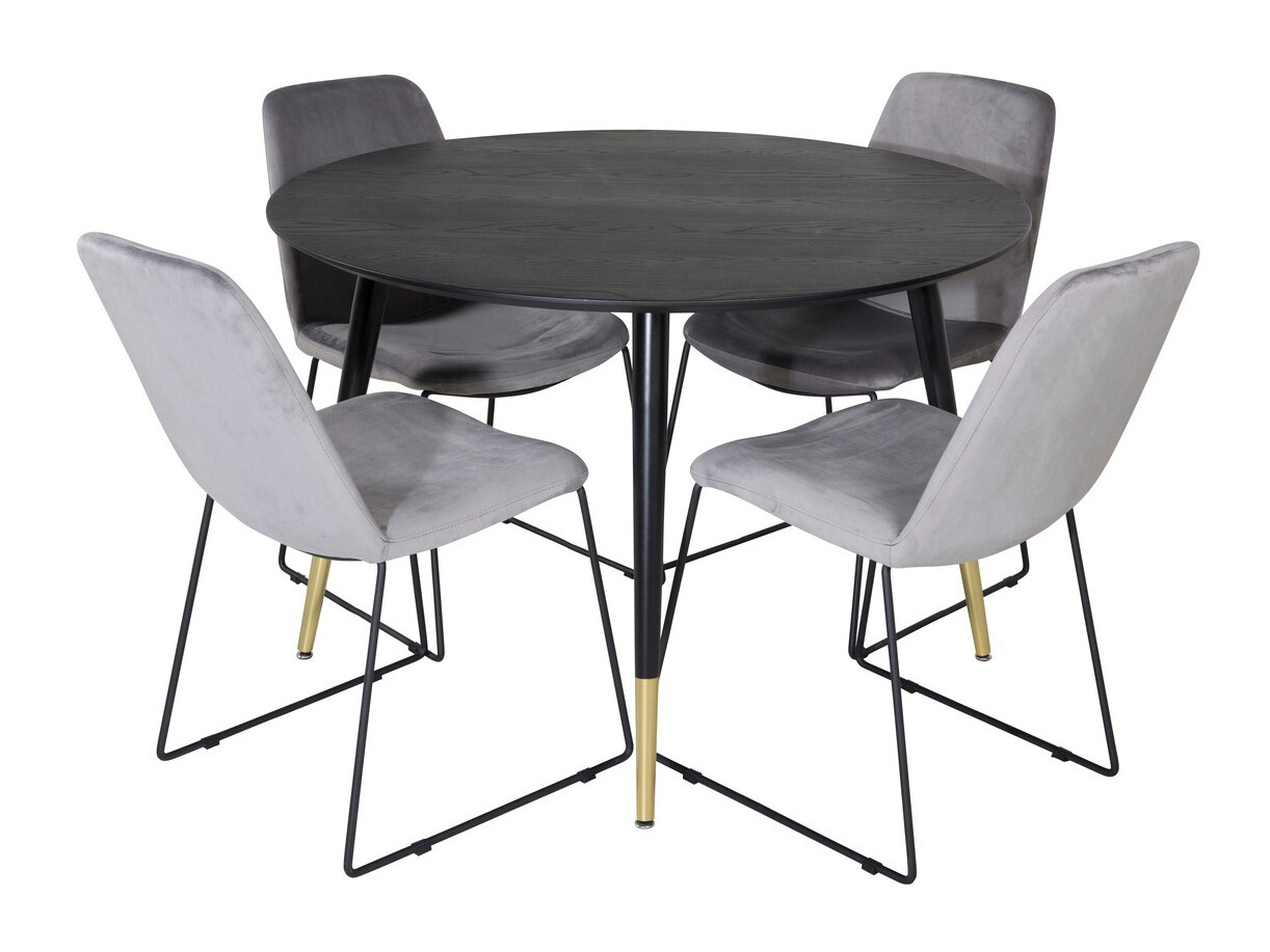 Dining set Dallas 1189 (Grey + Black)