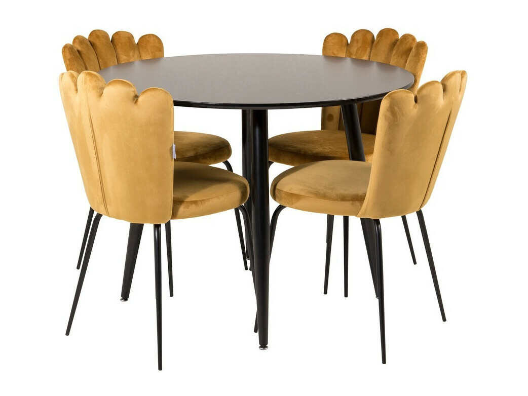 Dining set Dallas 1264 (Yellow + Black)