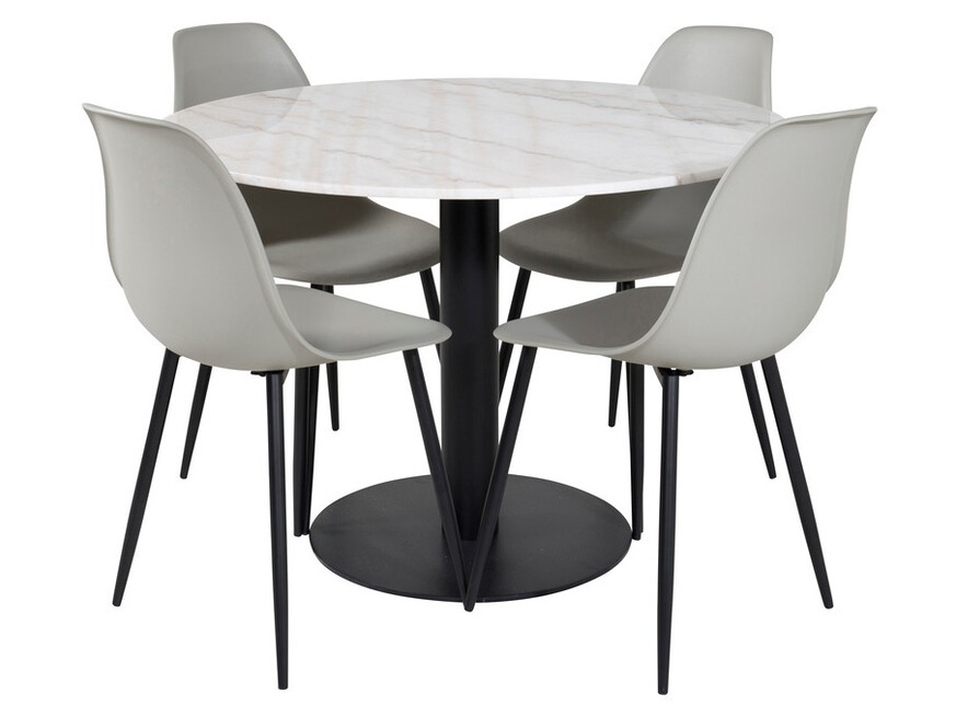 Dining set Dallas 1304 (Grey + Black)