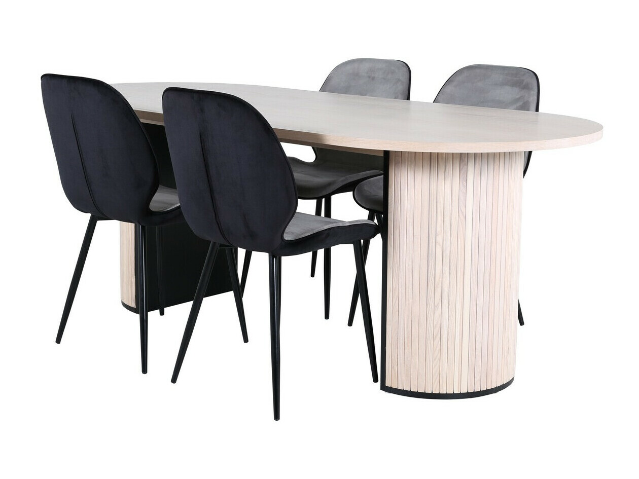 Dining set Dallas 2763 (Light brown + Black)