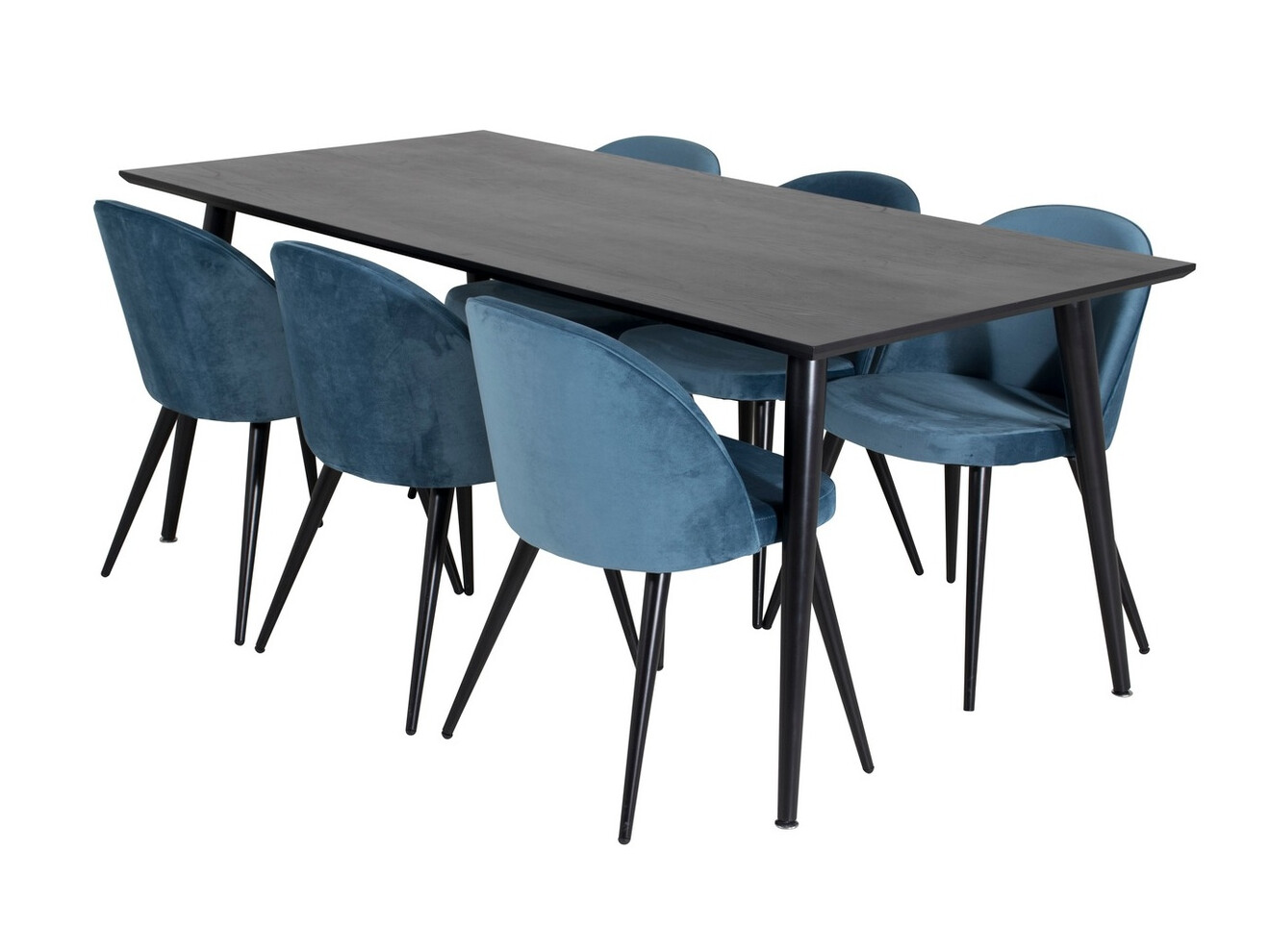 Dining set Dallas 1335 (Blue + Black)