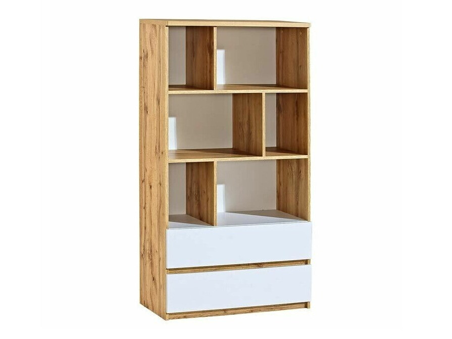 Bookcase Evaropha 103 (Wotan Oak + White)