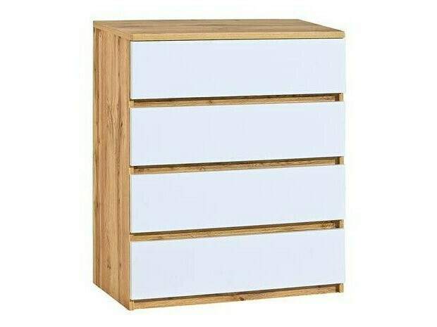 Chest of drawers Evaropha 104 (Wotan Oak + White)