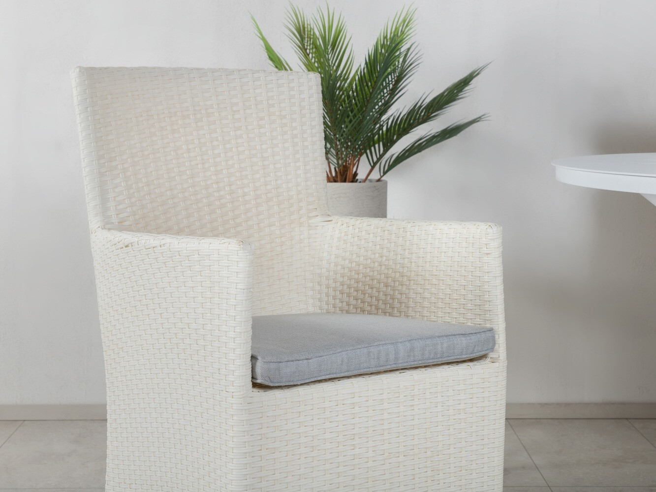 Outdoor armchair Dallas 739 (White + Grey)