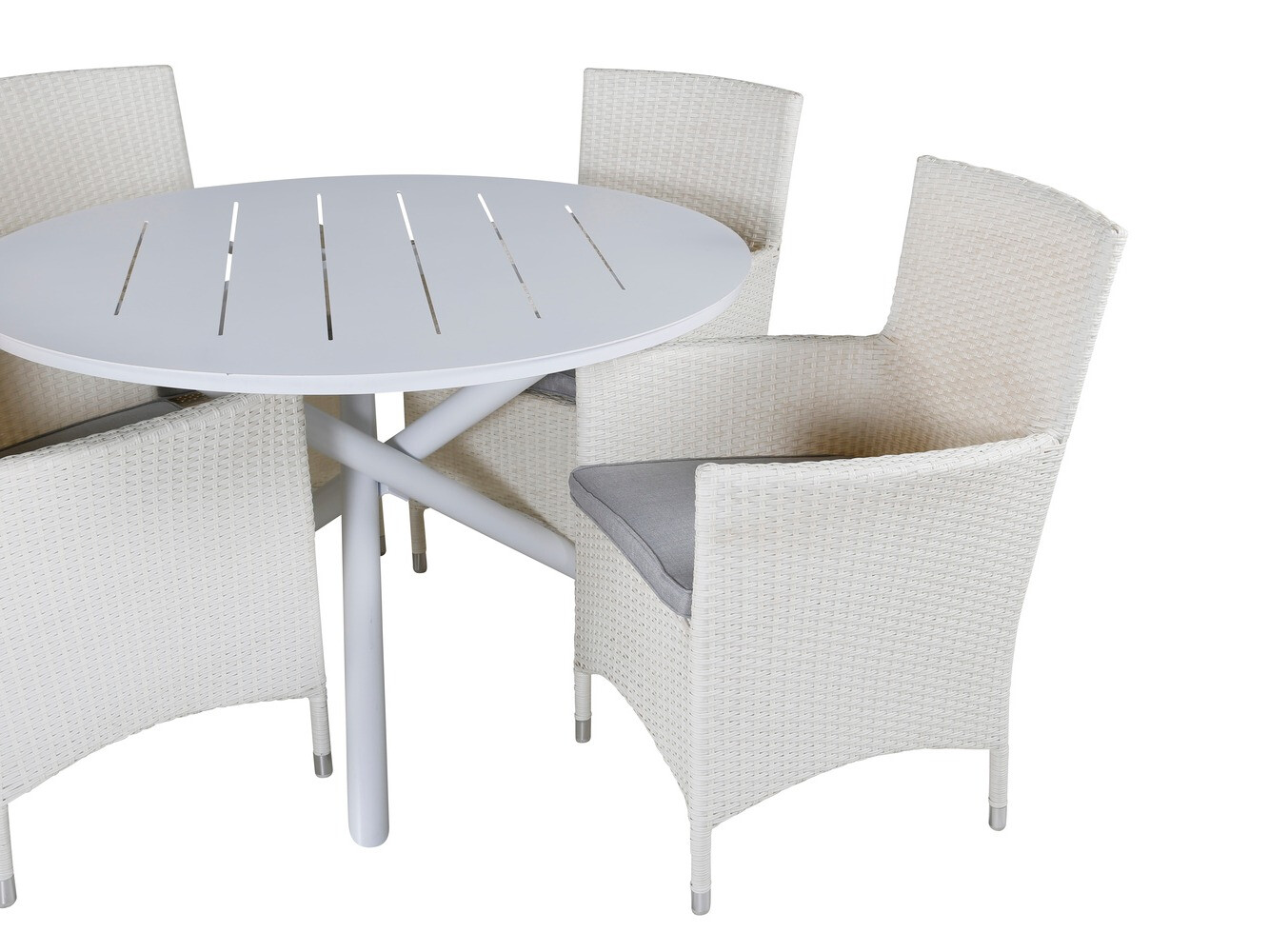 Outdoor armchair Dallas 739 (White + Grey)