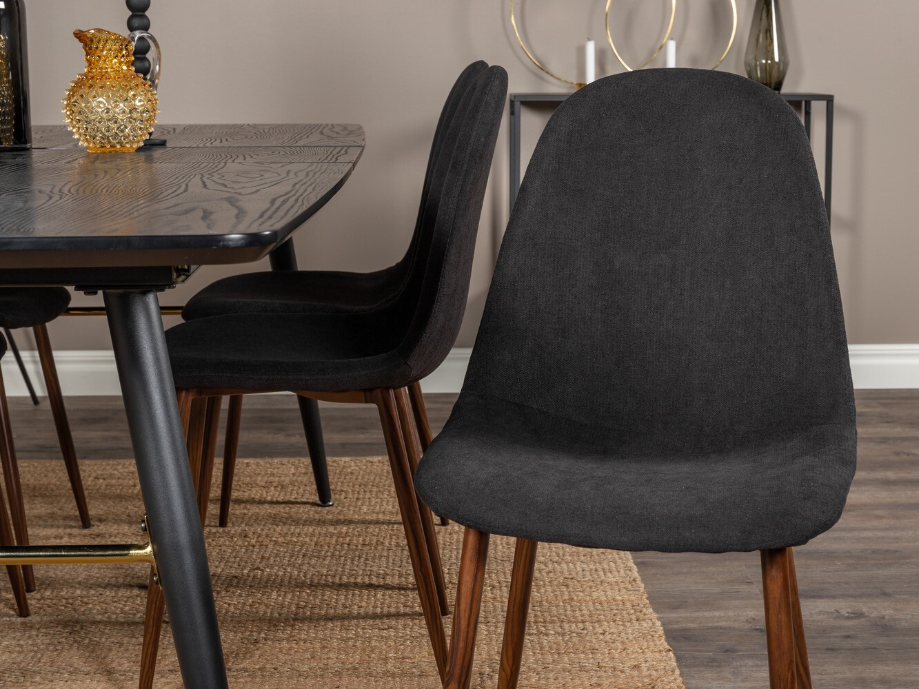 Dining set Dallas 1443 (Black + Nut)