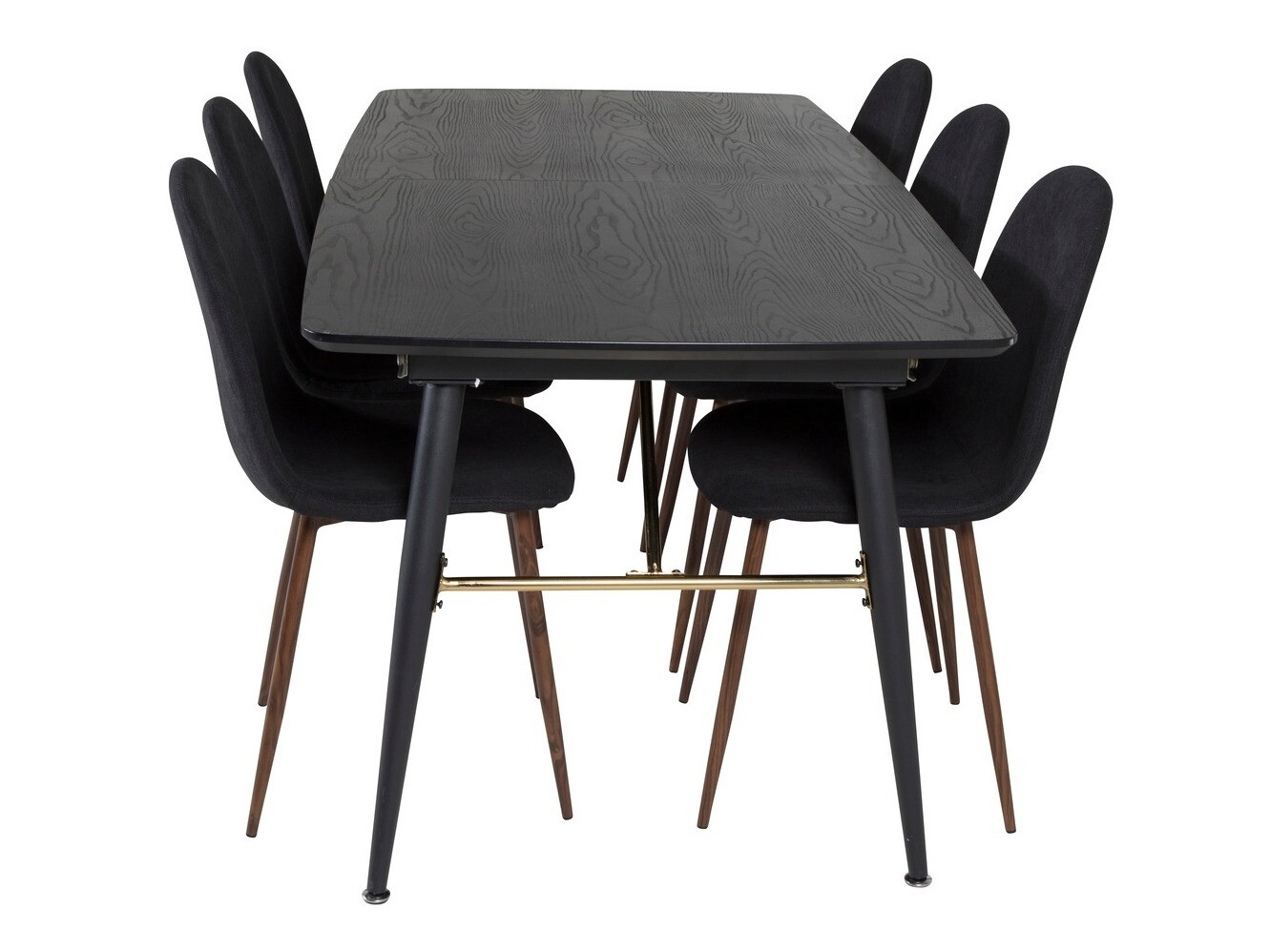 Dining set Dallas 1443 (Black + Nut)