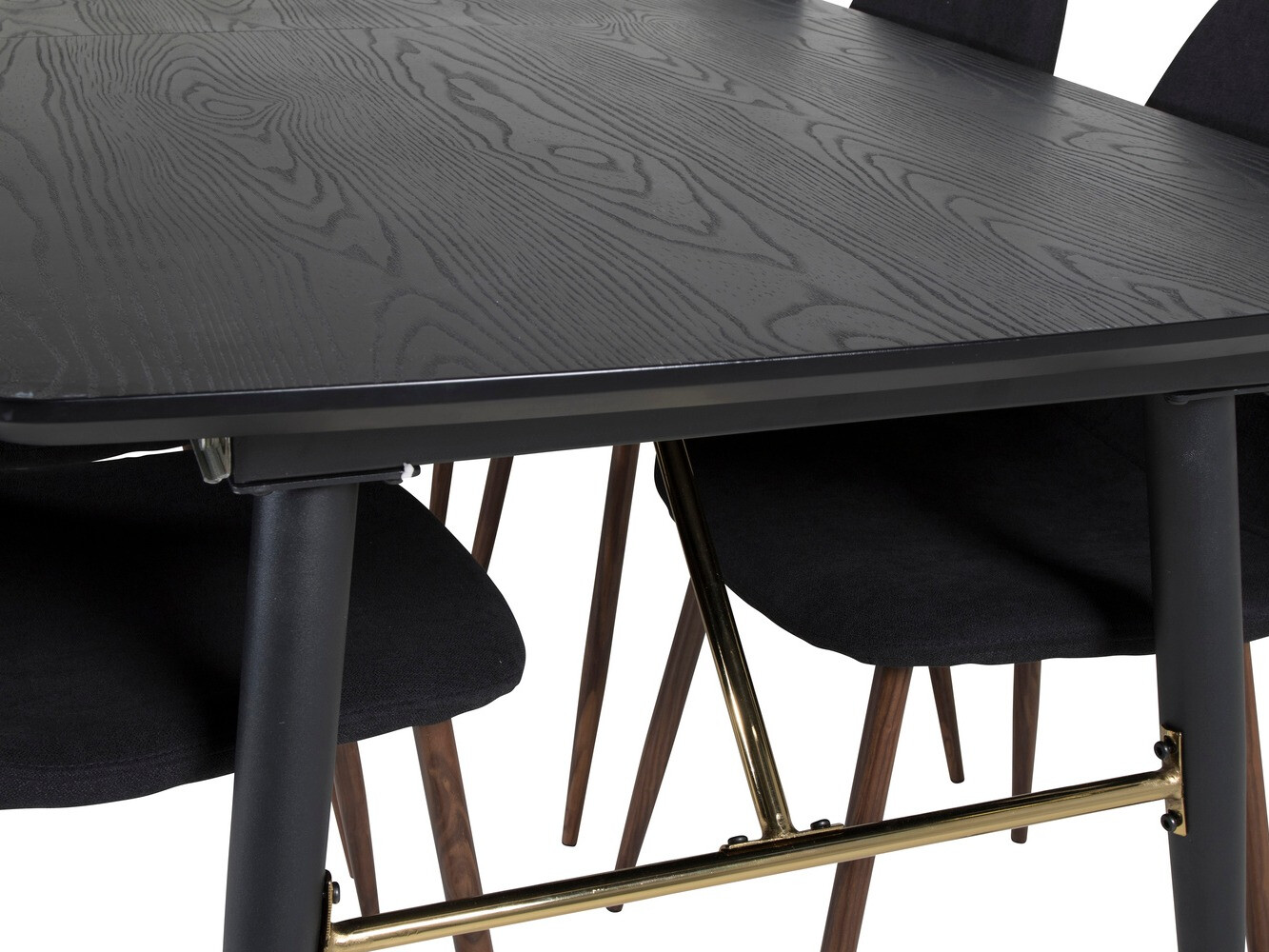 Dining set Dallas 1443 (Black + Nut)