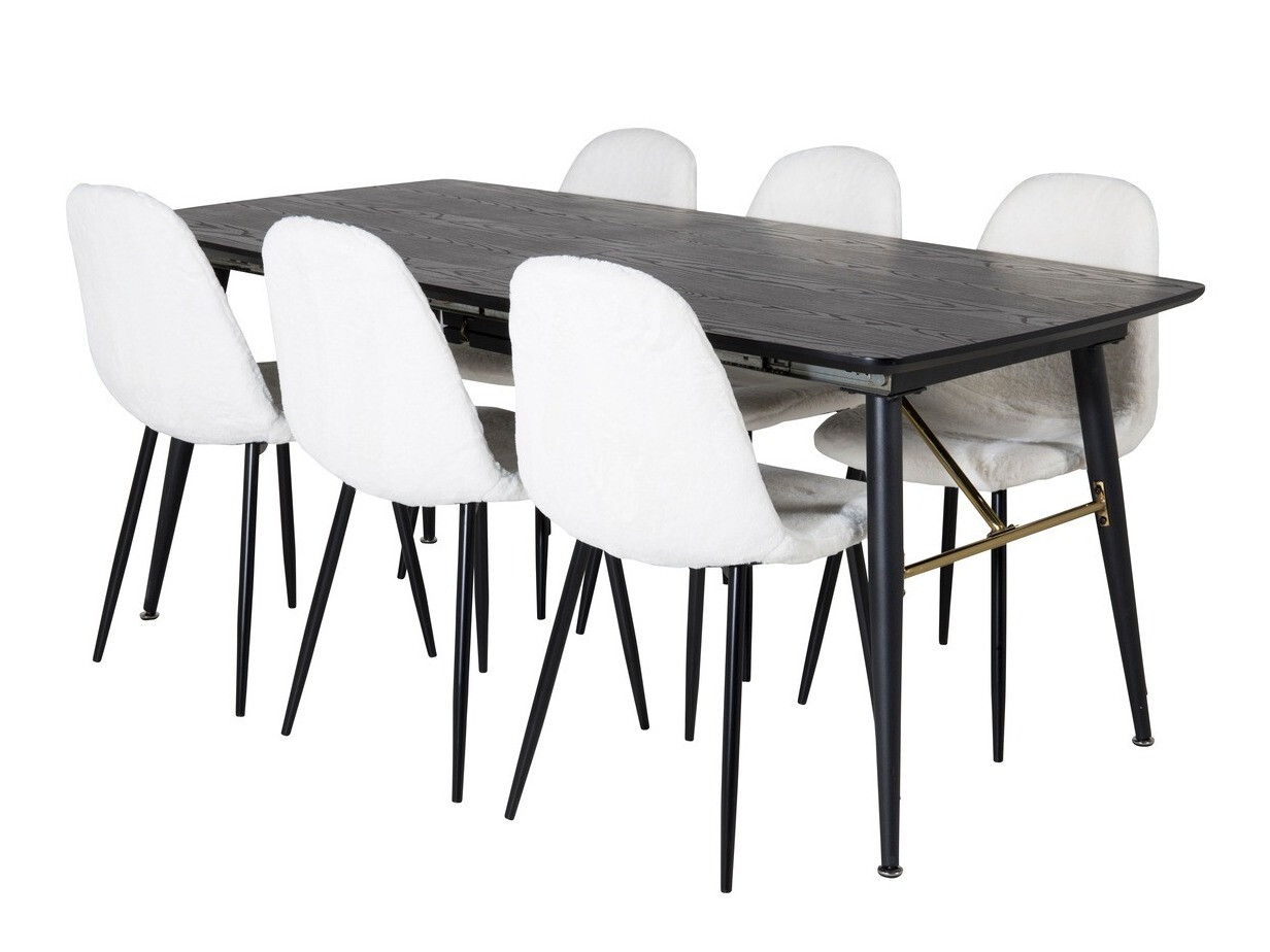 Dining set Dallas 1443 (White + Black)