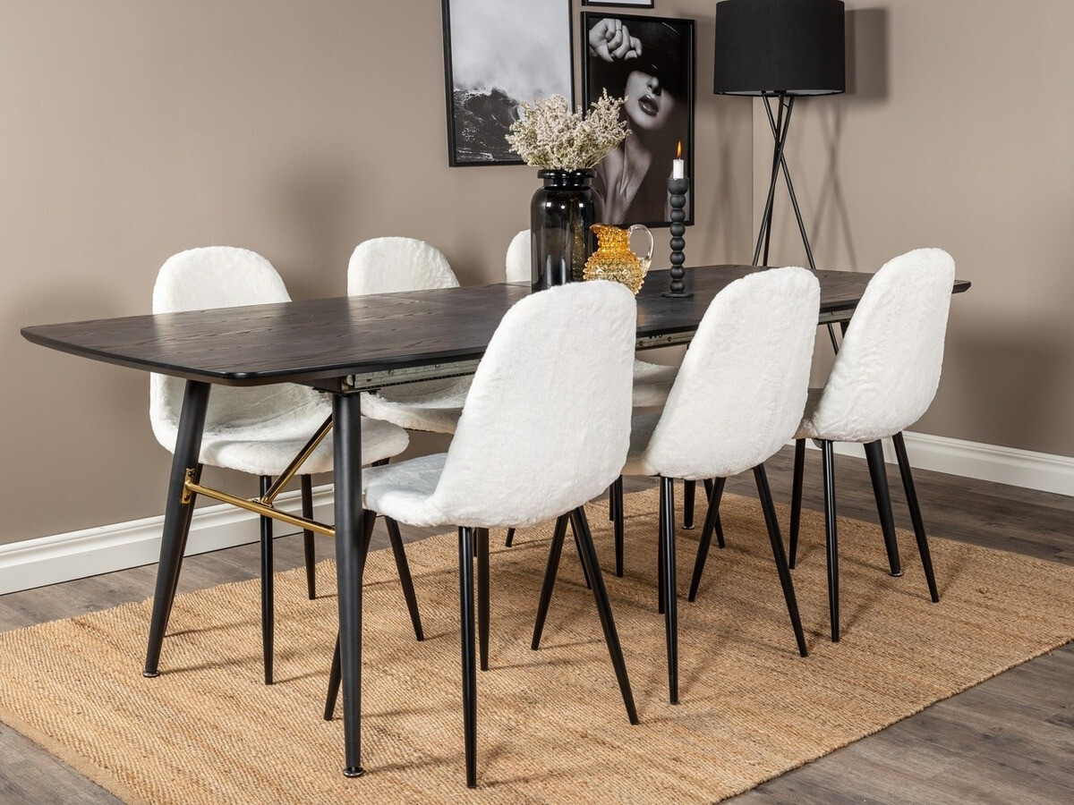 Dining set Dallas 1443 (White + Black)