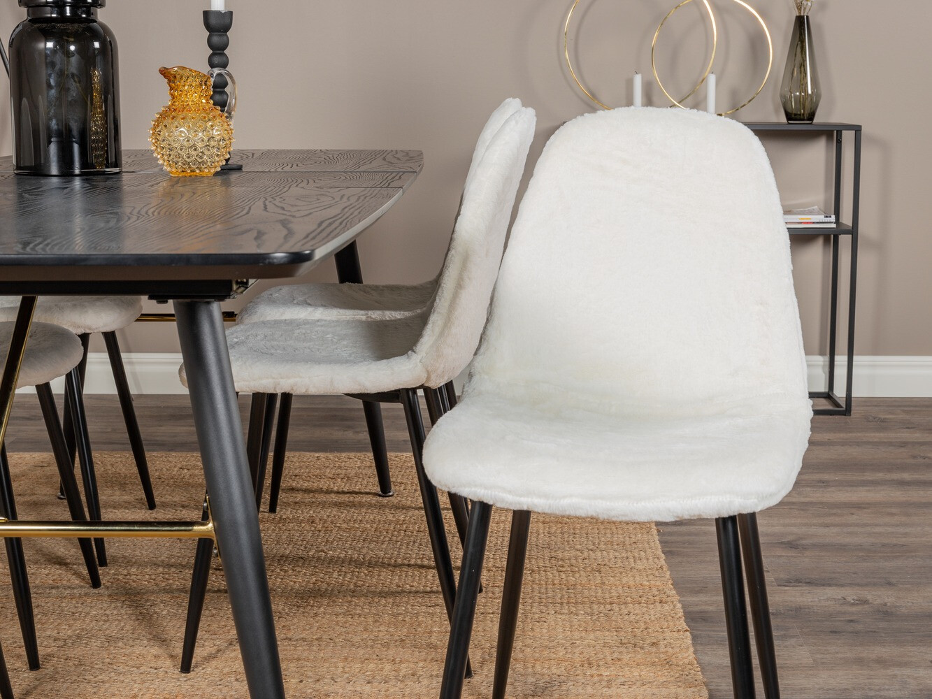 Dining set Dallas 1443 (White + Black)