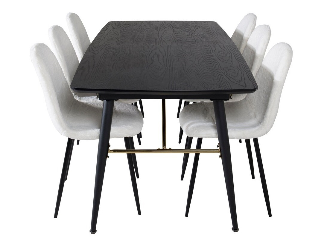 Dining set Dallas 1443 (White + Black)