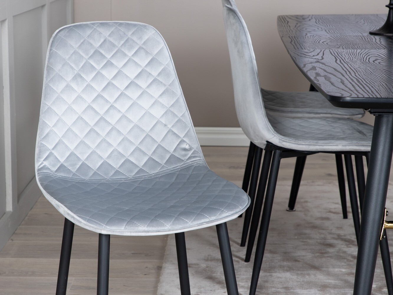 Dining set Dallas 1448 (Grey + Black)