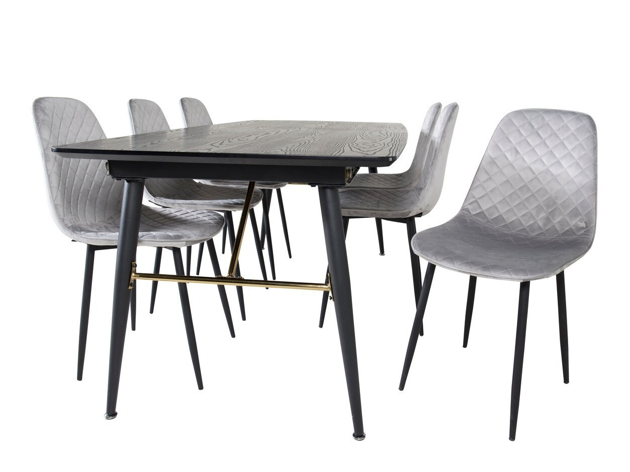 Dining set Dallas 1448 (Grey + Black)