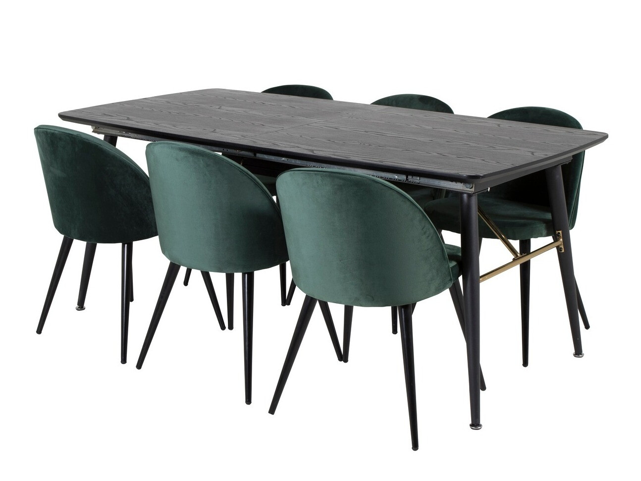 Dining set Dallas 1449 (Green + Black)