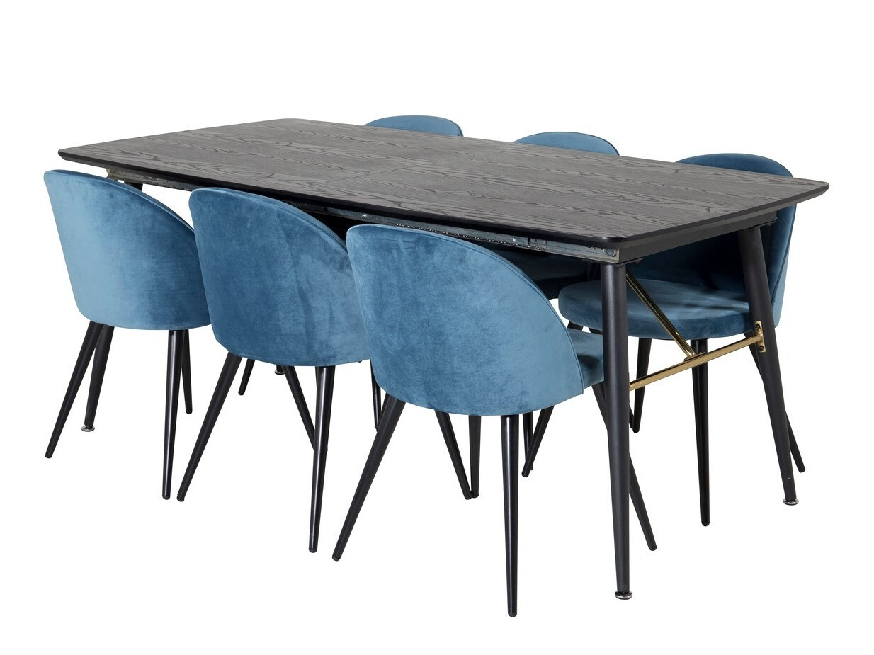 Dining set Dallas 1449 (Blue + Black)