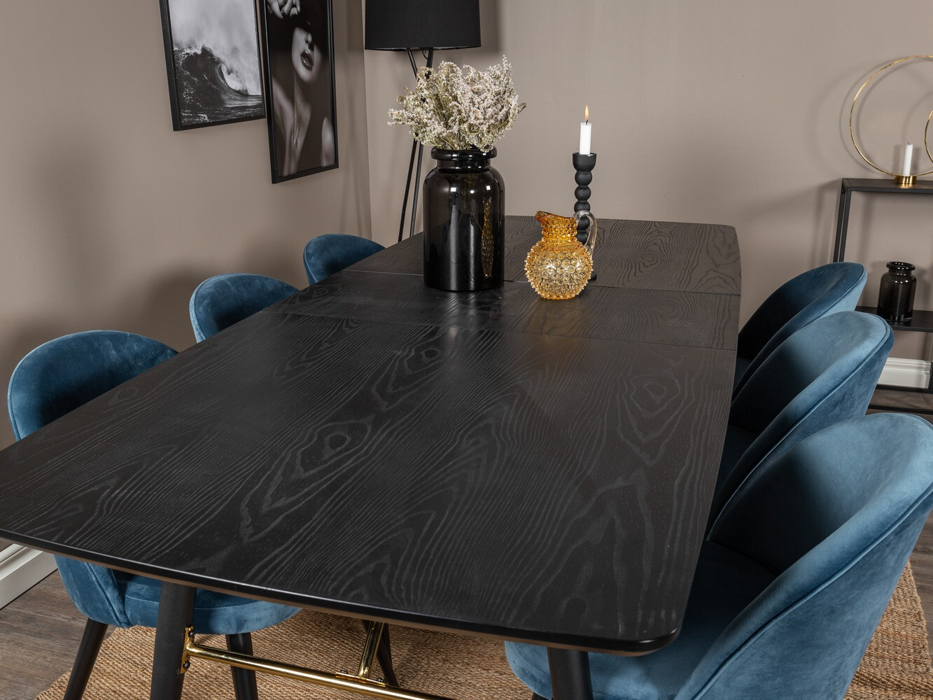 Dining set Dallas 1449 (Blue + Black)