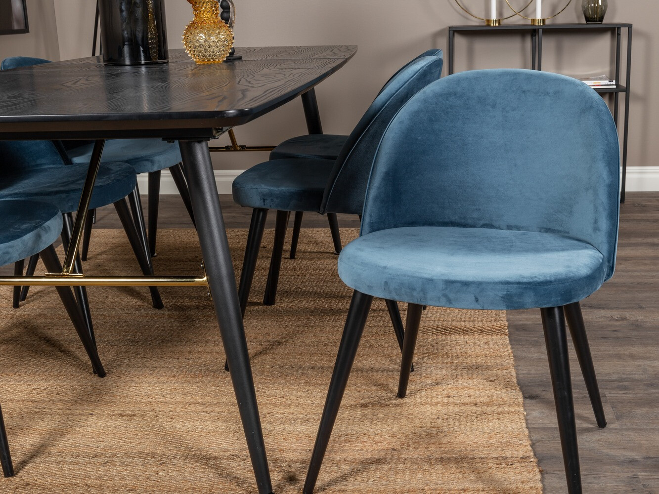 Dining set Dallas 1449 (Blue + Black)