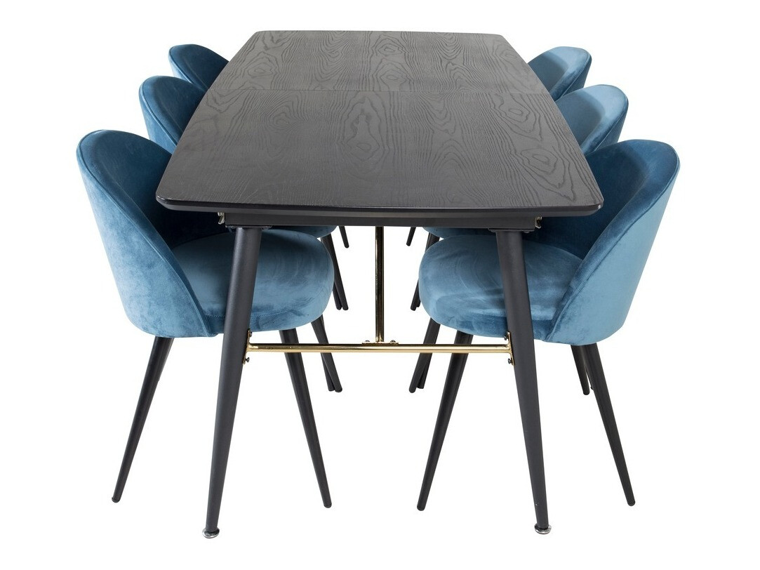 Dining set Dallas 1449 (Blue + Black)