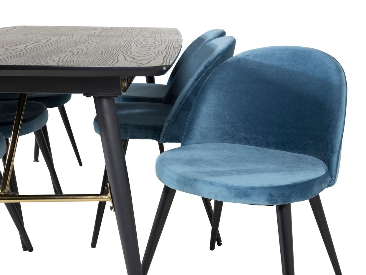 Dining set Dallas 1449 (Blue + Black)