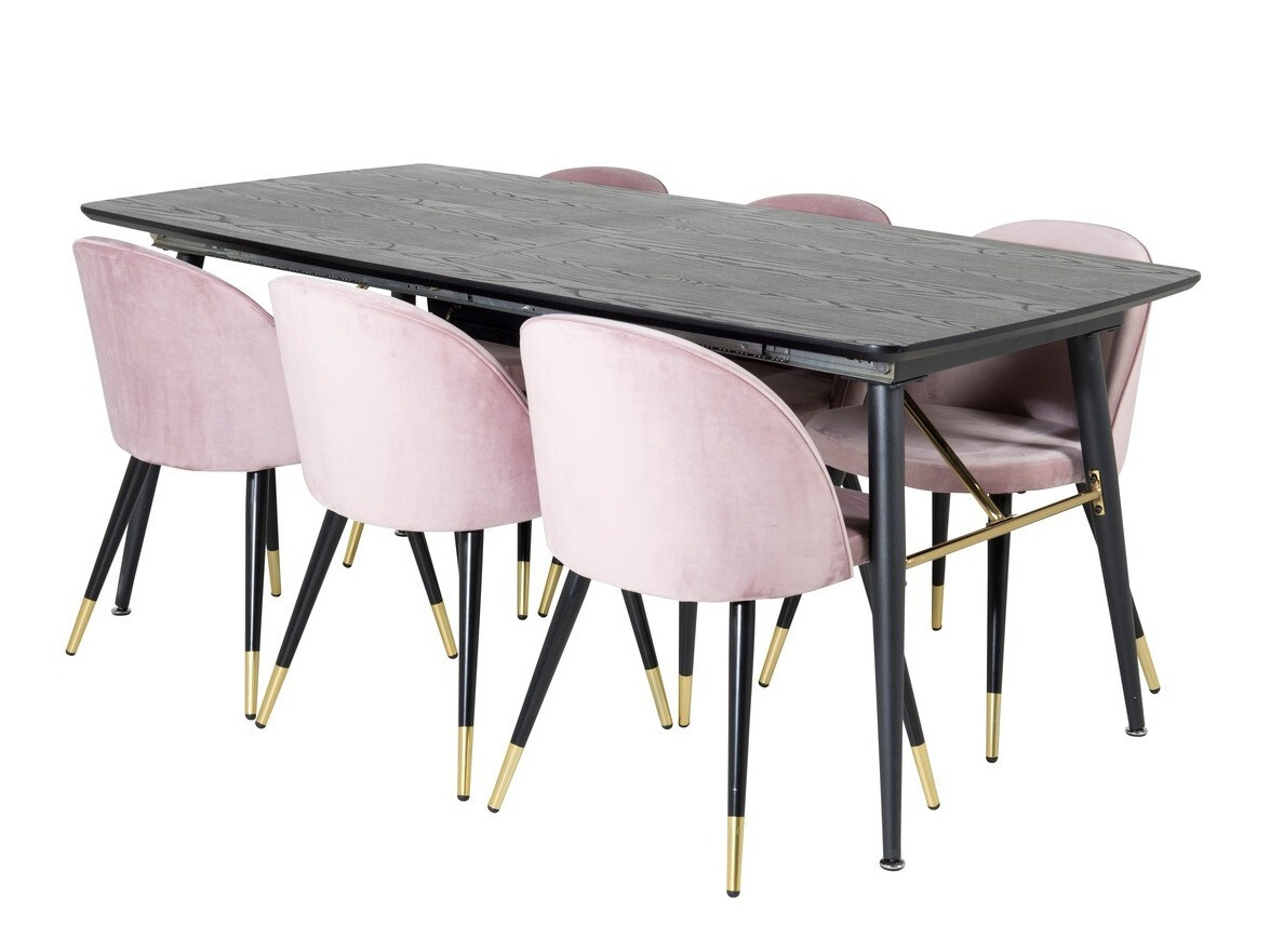 Dining set Dallas 1451 (Pink + Black)