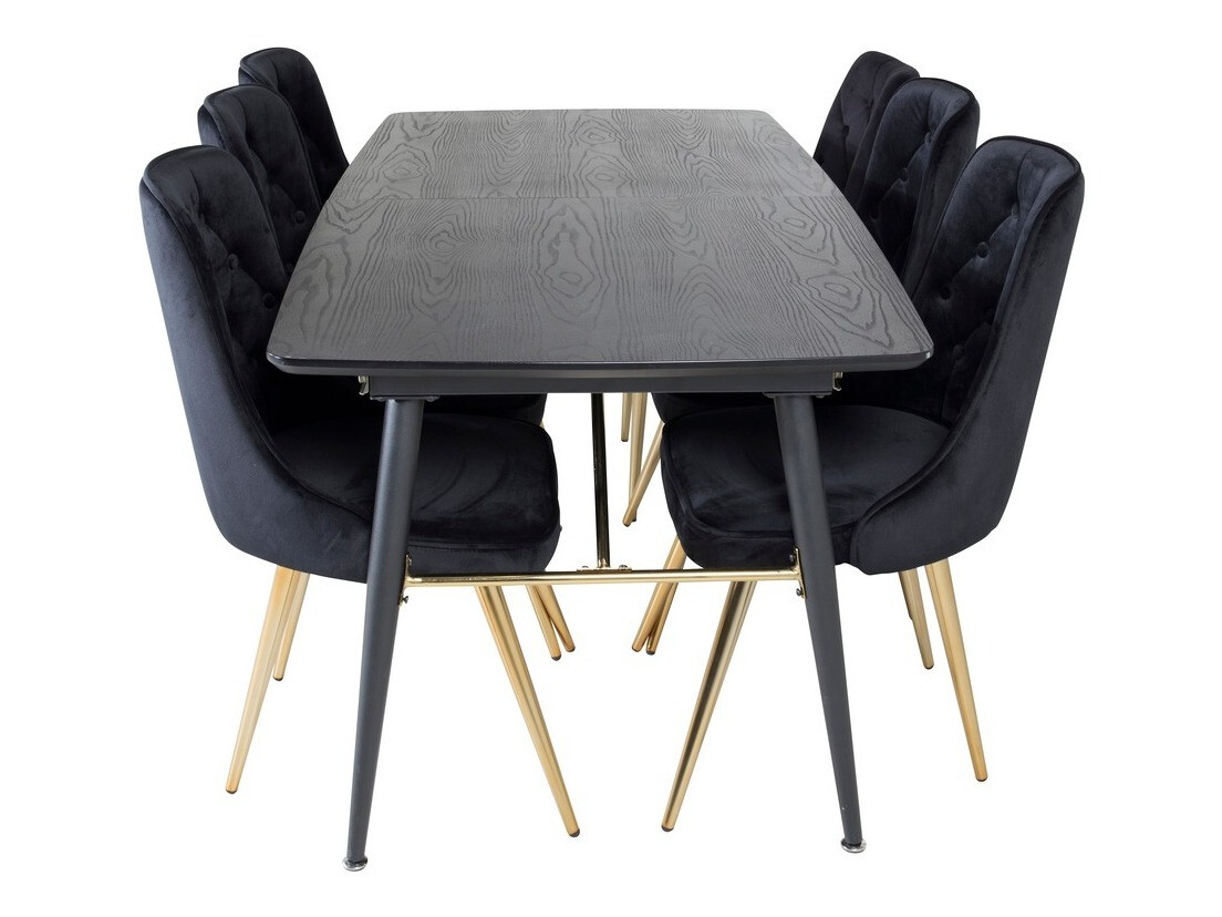 Dining set Dallas 1453 (Black + golden)